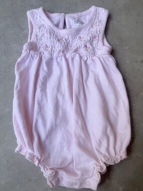 Baby Pink Rosebud Bubble Romper